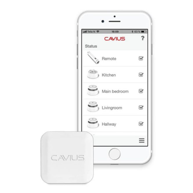 Hovedbilde Cavius alarm - HUB for varsling til gratis APP